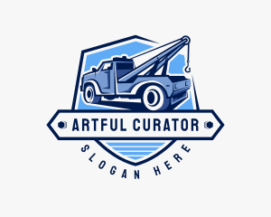 Pickup Truck Crane logo design