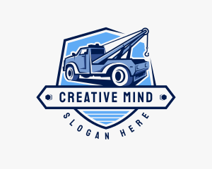 Pickup Truck Crane logo design