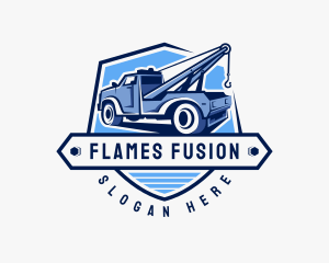 Pickup Truck Crane logo design