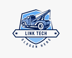 Pickup Truck Crane logo design