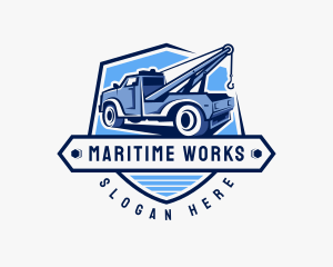 Pickup Truck Crane logo design