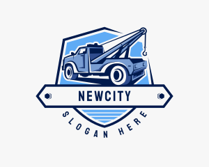 Pickup Truck Crane logo design