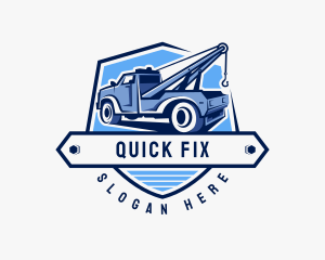 Pickup Truck Crane logo design