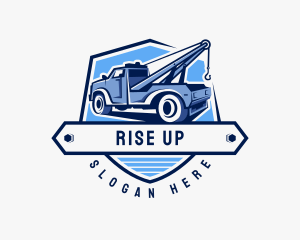 Pickup Truck Crane logo design