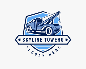 Pickup Truck Crane logo design