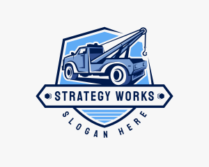 Pickup Truck Crane logo design