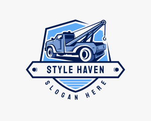 Pickup Truck Crane logo design