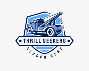 Pickup Truck Crane logo design