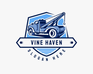 Pickup Truck Crane logo design