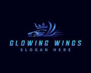 Automotive Crown Wings logo design