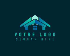 Construction - House Roof Builder logo design