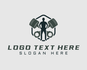 Hexagon - Mechanic Automotive Piston logo design