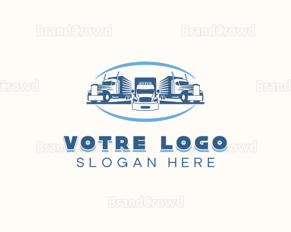 Logistics Trailer Truck Logo