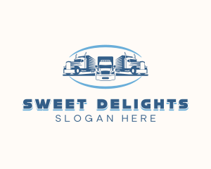 Truckload - Logistics Trailer Truck logo design