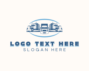 Freight - Logistics Trailer Truck logo design