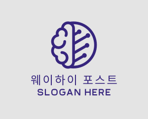 Brain Circuit Tech logo design