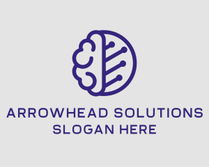 Brain Circuit Tech logo design