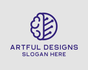 Brain Circuit Tech logo design