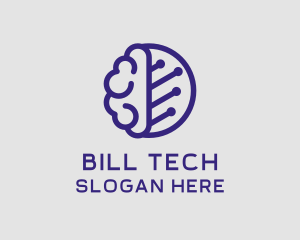 Brain Circuit Tech logo design