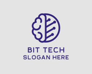 Brain Circuit Tech logo design