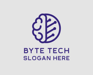 Brain Circuit Tech logo design