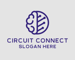 Circuit - Brain Circuit Tech logo design