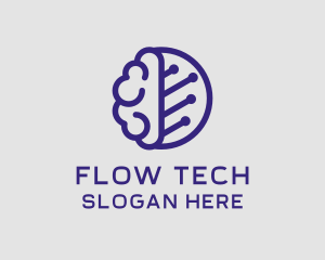 Brain Circuit Tech logo design