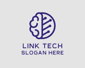 Brain Circuit Tech logo design