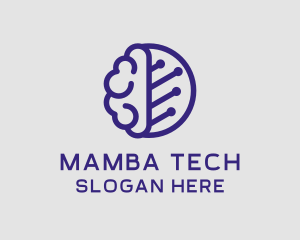 Brain Circuit Tech logo design