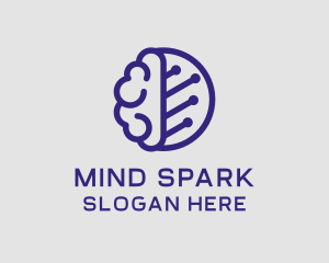 Stimulation - Brain Circuit Tech logo design