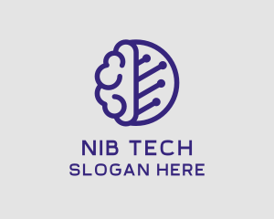 Brain Circuit Tech logo design