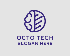 Brain Circuit Tech logo design