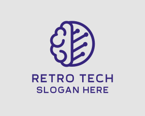 Brain Circuit Tech logo design