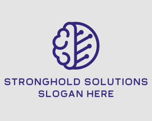 Brain Circuit Tech logo design