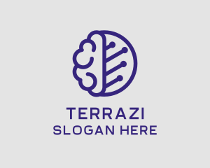 Brain Circuit Tech logo design