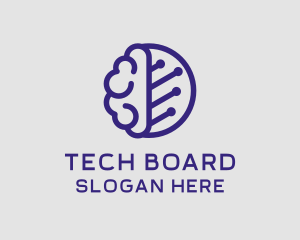 Brain Circuit Tech logo design