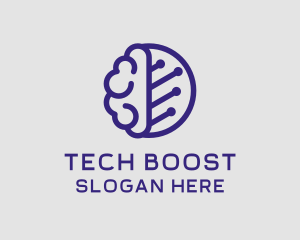 Brain Circuit Tech logo design