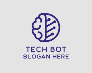 Android - Brain Circuit Tech logo design