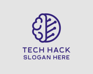 Brain Circuit Tech logo design