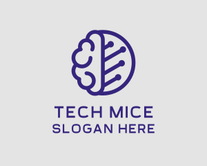 Brain Circuit Tech logo design