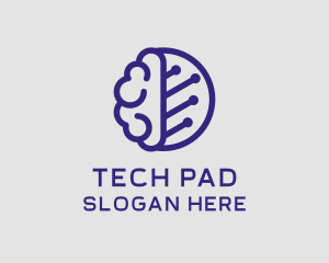 Brain Circuit Tech logo design