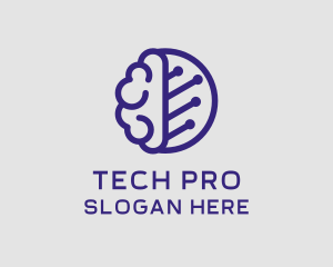 Brain Circuit Tech logo design