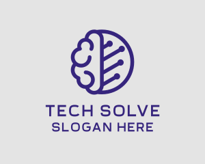 Brain Circuit Tech logo design