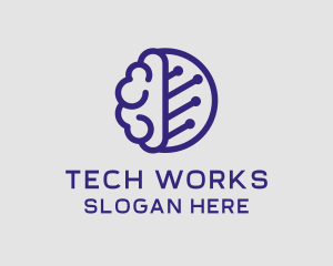 Brain Circuit Tech logo design