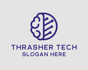 Brain Circuit Tech logo design