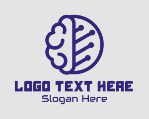 Web Hosting - Blue Brain Circuit logo design