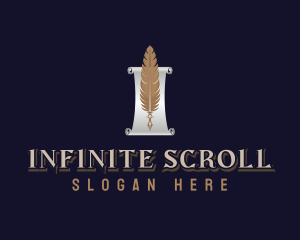 Scroll - Paper Quill Scroll logo design