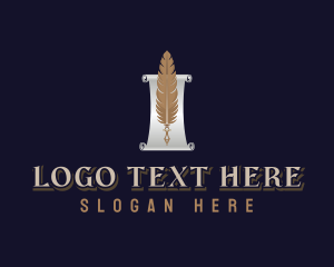 Writer - Paper Quill Scroll logo design