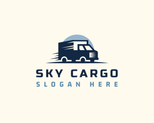 Transport Truck Delivery logo design