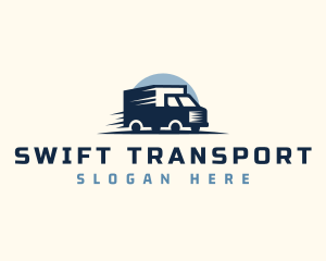 Transport Truck Delivery logo design